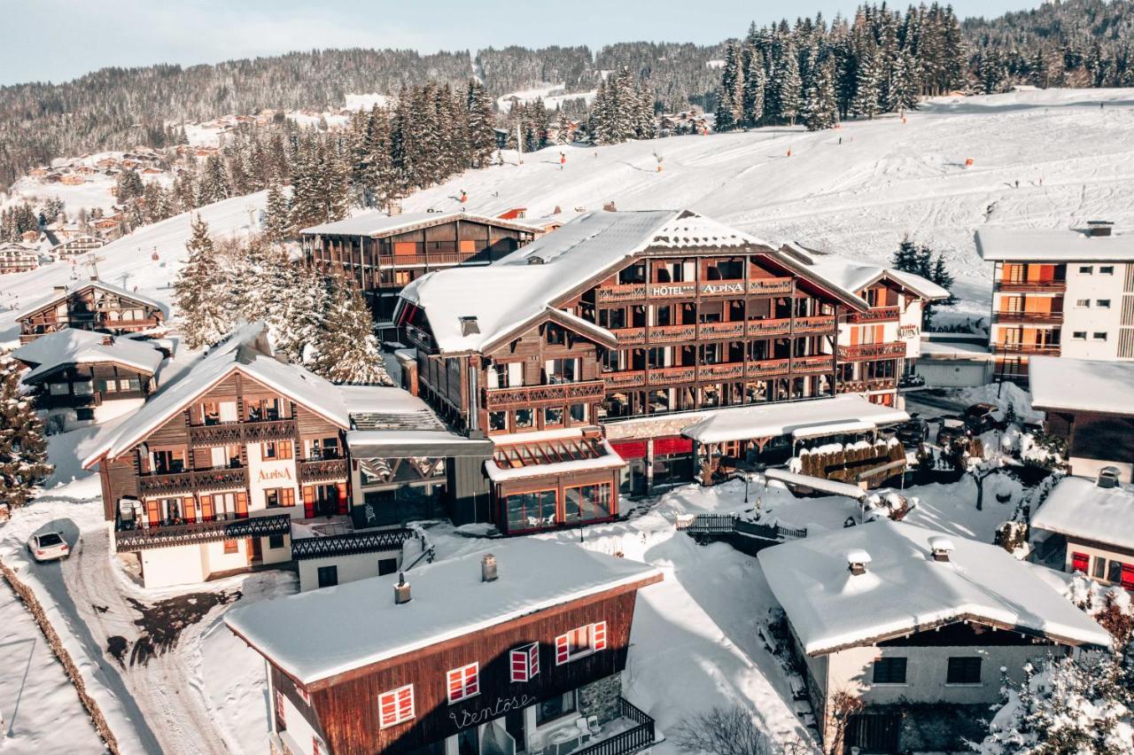 Hotel Alpina & Spa - Restaurant Oxalis Les Gets Exterior photo