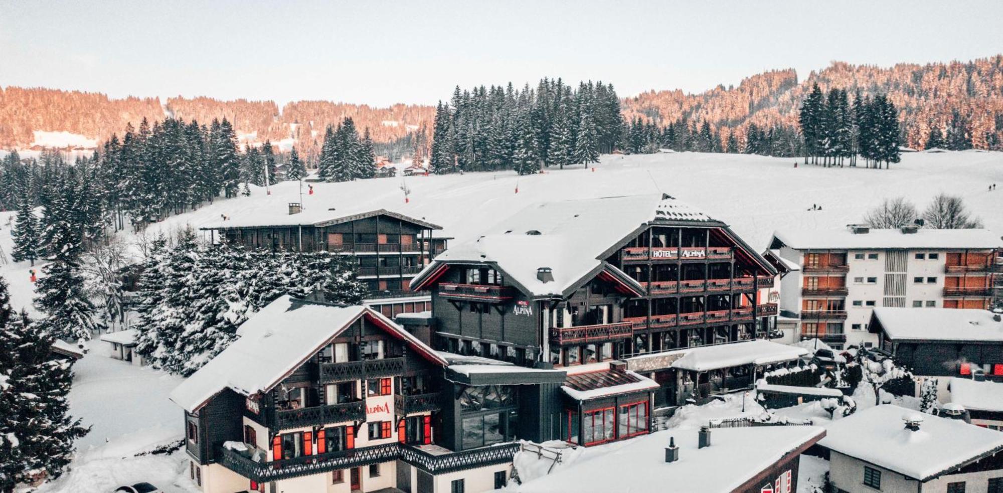 Hotel Alpina & Spa - Restaurant Oxalis Les Gets Exterior photo