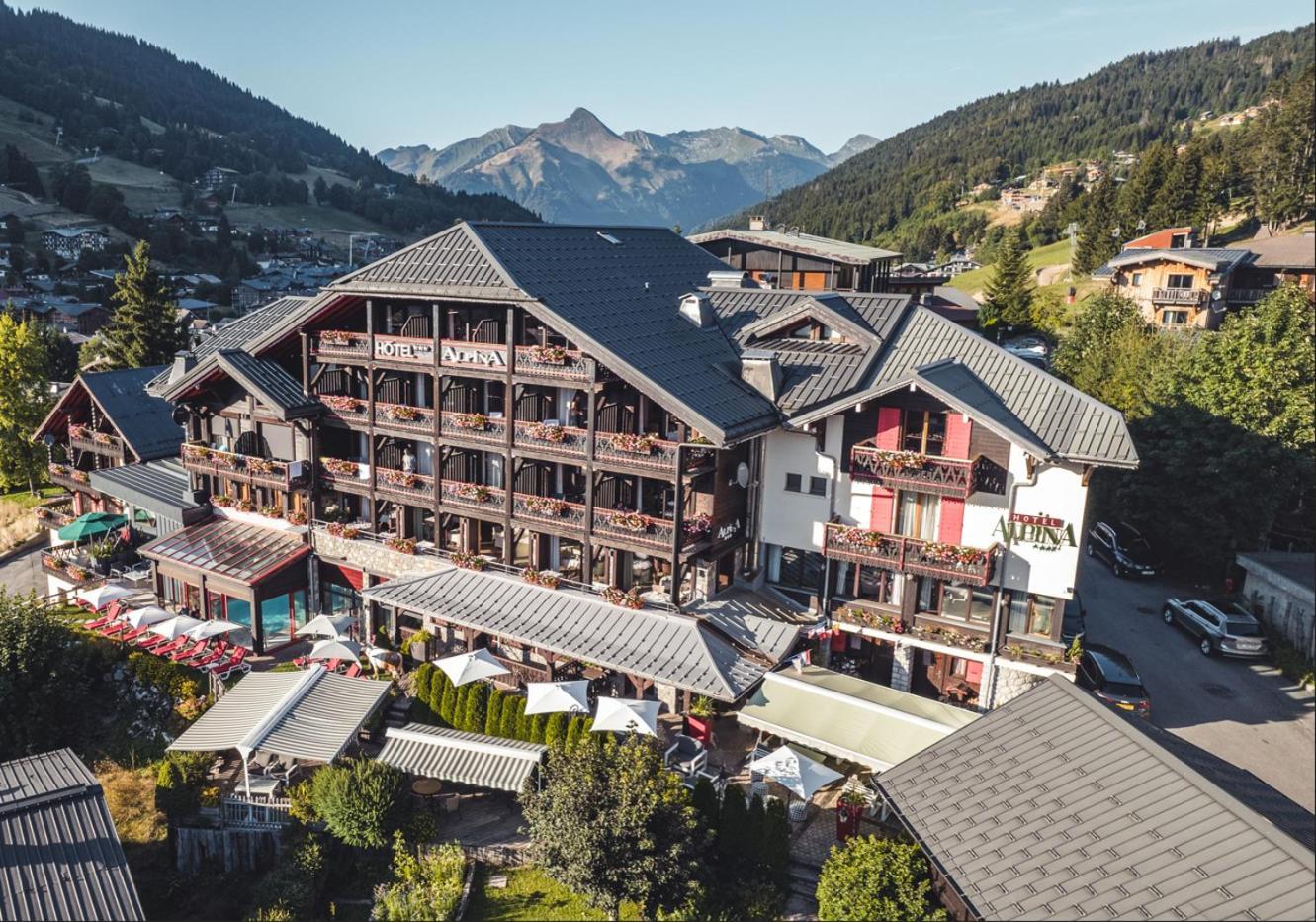 Hotel Alpina & Spa - Restaurant Oxalis Les Gets Exterior photo